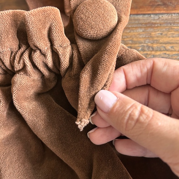 Emporio Armani Vintage Shoulder bag Brown Velvet / Velor Woman Authentic Used - Picture 5 of 6